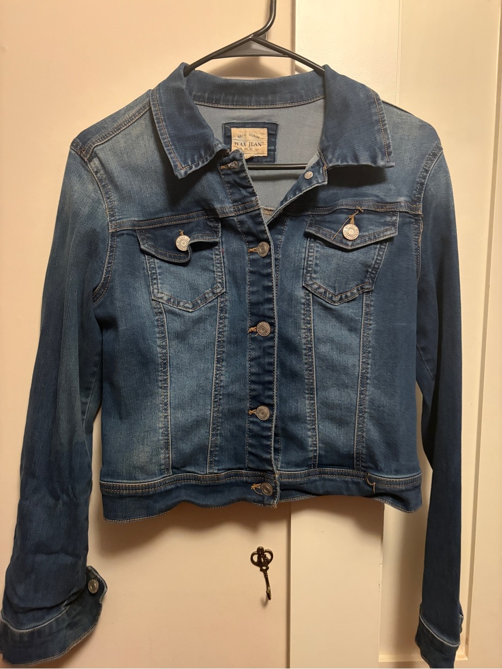 Wax Jean Blue Cropped Denim Jacket